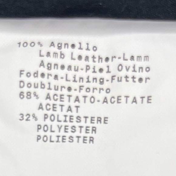 🔥Armani Collezioni Black Agnello Lamb Leather Pencil Skirt wRuffle Hem Holiday - Picture 10 of 13